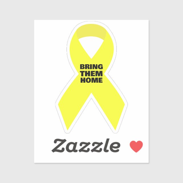 Adesivo SUPORTE A ISRAEL - Fita Amarela Traga-Os Para Casa (Folha)