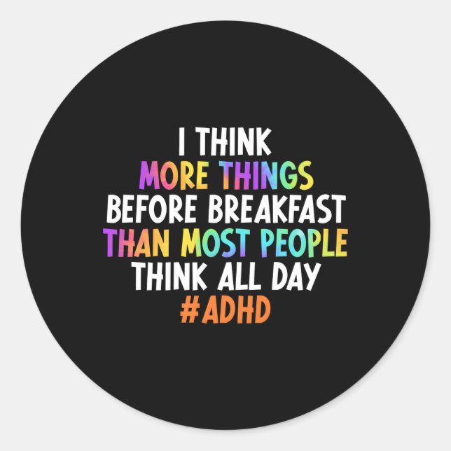 Adesivo Suporte Adhd Adhd Awarness Adhd Warrior Adhd (Frente)