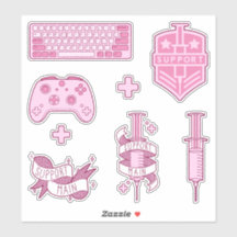 Suporte ao Gamer Sticker Pink Principal