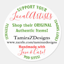 Adesivo Suporte aos artistas locais