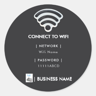 Adesivo Suporte de rede Wifi empresarial moderno