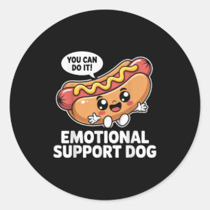 Adesivo Suporte Emocional Engraçado Cães Quentes Motivação