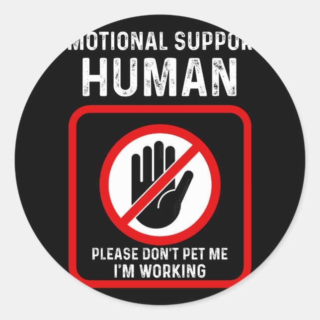 Adesivo Suporte Emocional Figuras de Halloween Humanas Não (Frente)