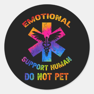 Adesivo Suporte Emocional Humano Não Pet Tie Dye