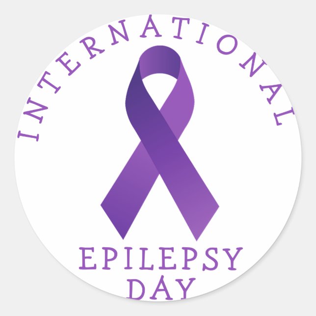 Adesivo Suporte Internacional de Fita para o Dia da Epilep (Frente)