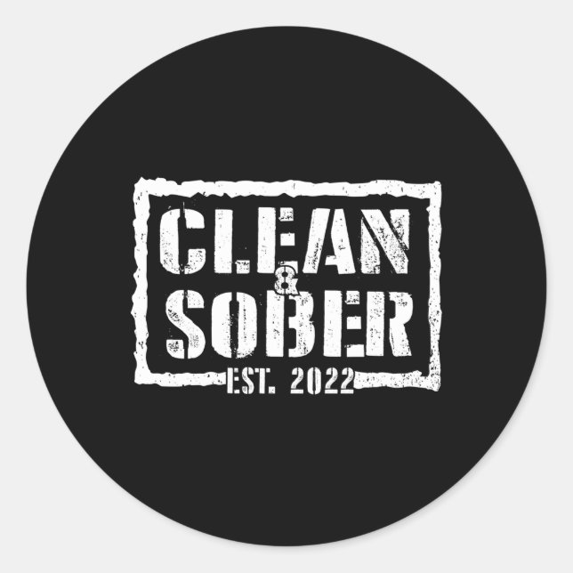 Adesivo Suporte Motivacional Limpo Sober Est 2022 Sobriety (Frente)