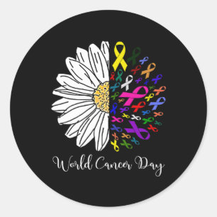 Adesivo Suporte para Cancer no Cancer do Dia Mundial do Ca