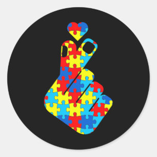 Adesivo Suporte para Conscientização do Autismo em Linguag