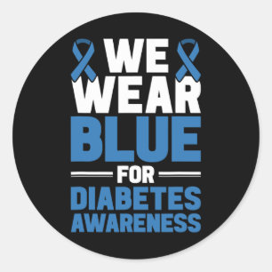 Adesivo Suporte Para Diabetes Vestimos Azul Para Diabetes