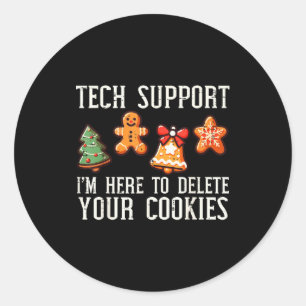 Adesivo Suporte Técnico de Natal Aqui Para Excluir Cookies