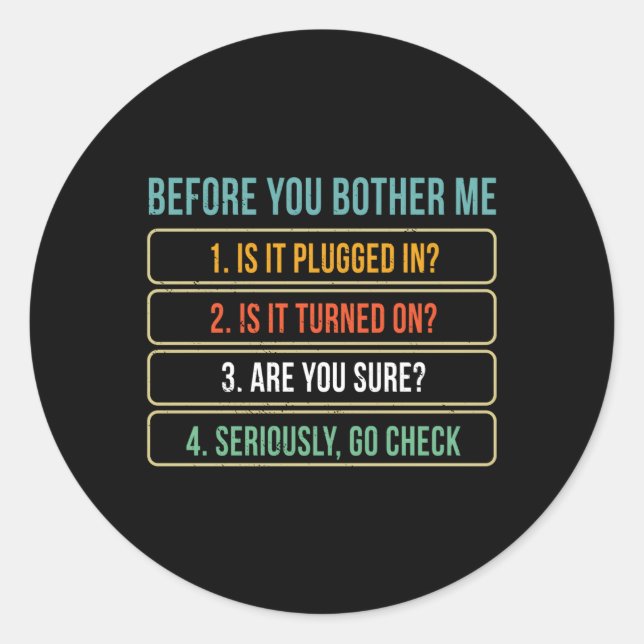 Adesivo Suporte técnico para tecnologia da informação (Frente)