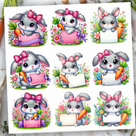 Adesivo Suportes de Sinal de Coelho de Páscoa