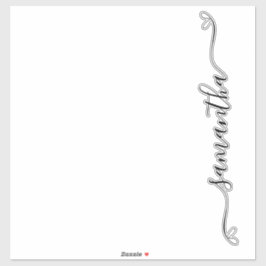 Adesivo Suposição de Nome de Assinatura de Arco Cujo Canto