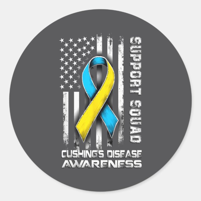 Adesivo Support Disease s Squad Awareness Cushing Humor (Frente)