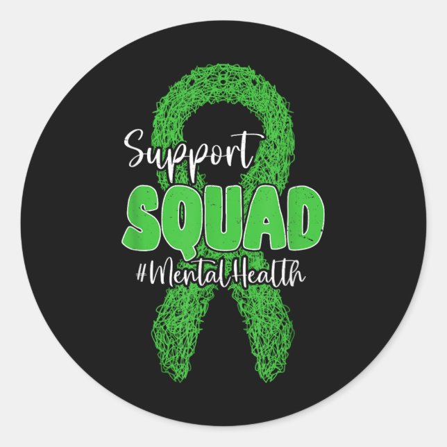 Adesivo Support Squad Mental Health Awareness Lime Green R (Frente)