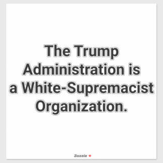 Adesivo Supremacista Branco Trump Hankamer Artjunkhaus Paz