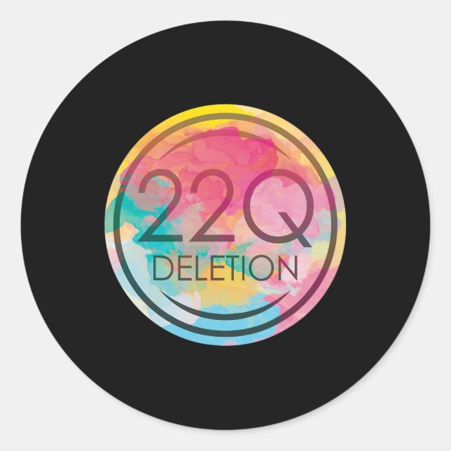 Adesivo Supressão 22q11 para suporte de conscientização 22 (Frente)