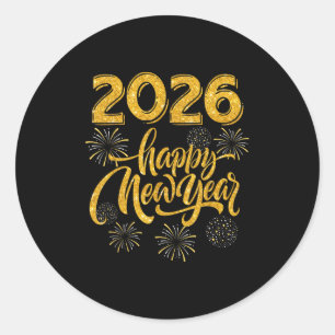 Adesivo Suprimentos para Festa de Ano Novo 2026 Feliz Ano