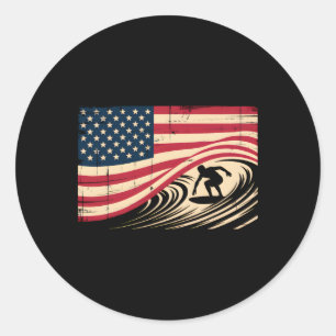 Adesivo Surf Cool Para Homens Mulheres 4 De Julho Bandeira