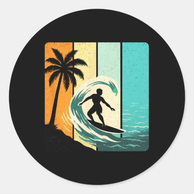 Adesivo Surf - Verão de Surf Vintage  (Frente)