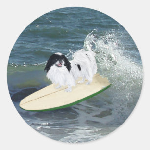 Adesivo Surfando Chin Japonês
