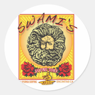 ADESIVO SURFAR DO ENCINITAS CALIFÓRNIA DO SWAMI