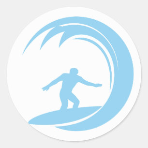 Adesivo Surfe de Azul Bebê