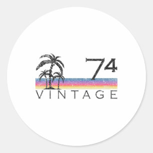 Adesivo Surfe Retro Vintage 1974 Surfe no Oceano Pacífico 