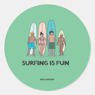 Adesivo Surfe/Surf - Surfar é divertido