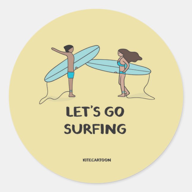 Adesivo Surfe/Surf - surfe em Vamos (Frente)