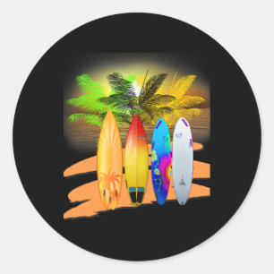 Adesivo Surfe tropical Hawaii Beach Souvenir Surfing