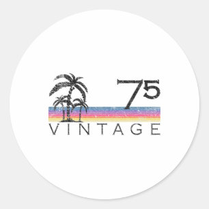 Adesivo Surfe Vintage 1975 Pôr do Sol no Oceano Pacífico P