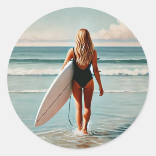 Adesivo Surfer Girl Hossegor França