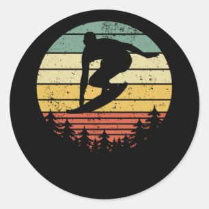 Adesivo Surfer Surfboard Surfing Retro Gift Idea