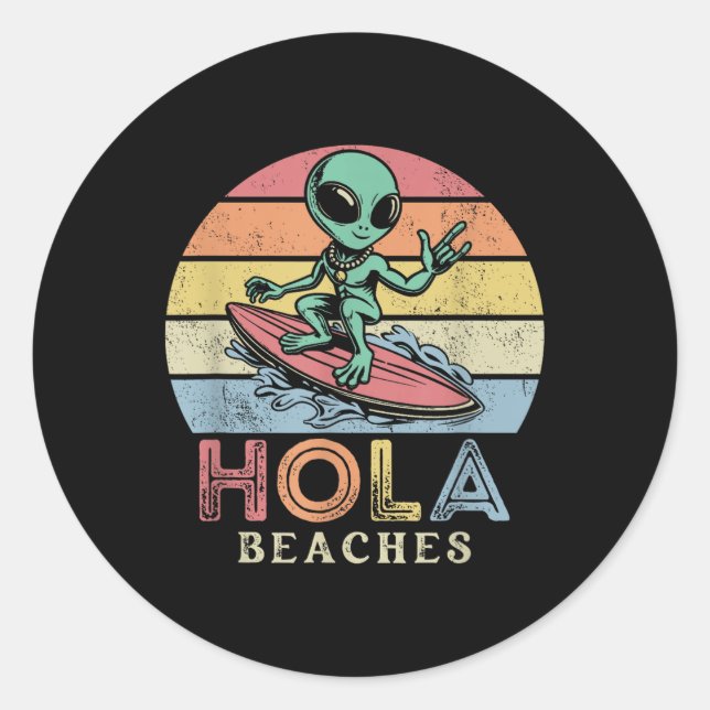 Adesivo Surfer surfer Hola Beaches Beach Sunset (Frente)