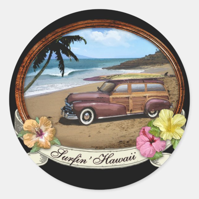 Adesivo Surfin' Hawaii (Frente)