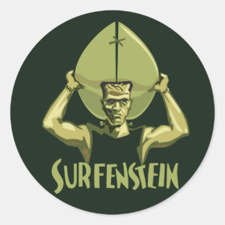 Adesivo Surfing Halloween Frankenstein
