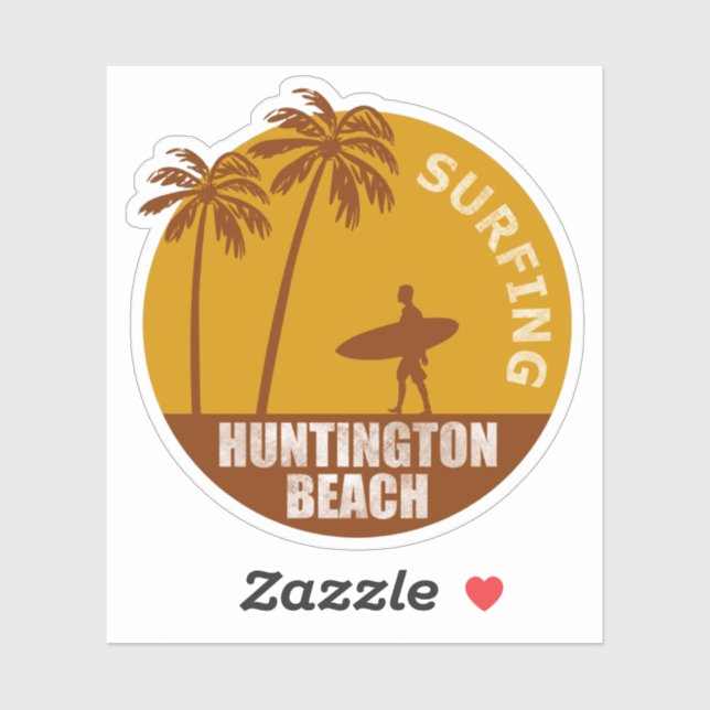 Adesivo Surfing Huntington Beach Sticker (Folha)