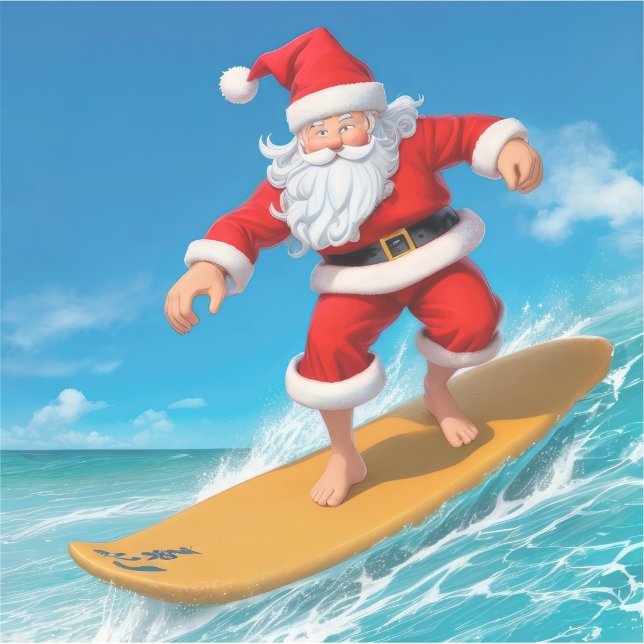 Adesivo Surfing Santa Claus (Frente)