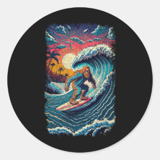 Adesivo Surfing Sasquatch Shirt Art Teacher Big Wave Surfe