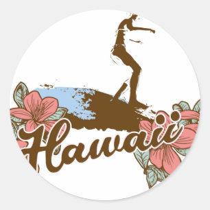 Adesivo surfista Beach hawaii surf hawaiian