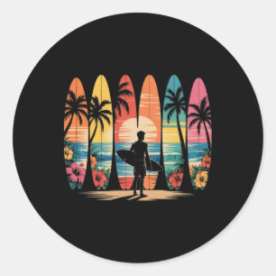 Adesivo Surfista de havaí onda surf amante praia surfista