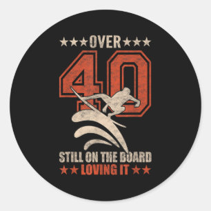Adesivo Surfista Legal Engraçado Surfboard 40 Anos
