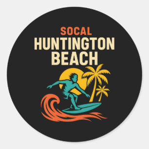 Adesivo Surfista Socal Huntington Beach Vintage Masculino 