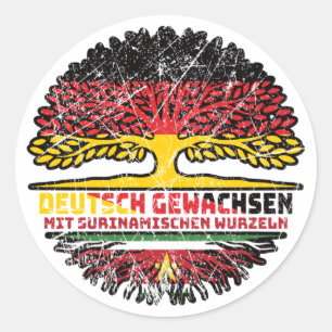 Adesivo Suriname Surinamisch Deutsch Alemanha Baum