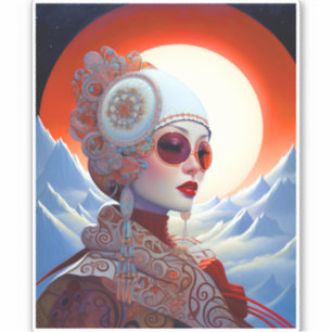 Adesivo Surreal Lady Fantasy Art