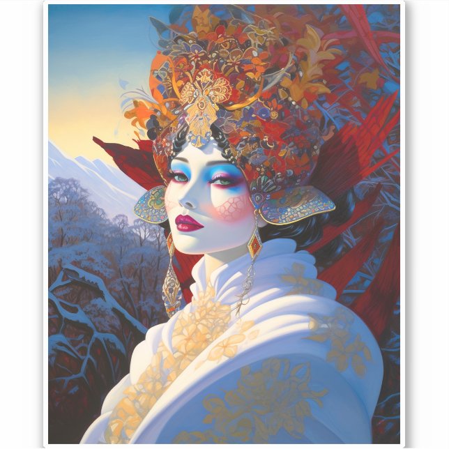 Adesivo Surreal Lady Fantasy Art (Frente)