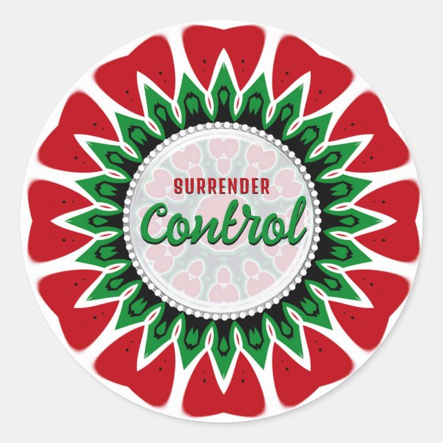 Adesivo Surrender Control Wise Word Reminder Words (Frente)