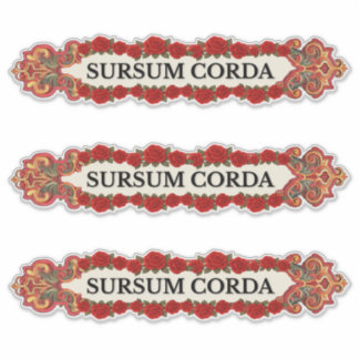 Adesivo Sursum Corda Vintage Rose Catholic