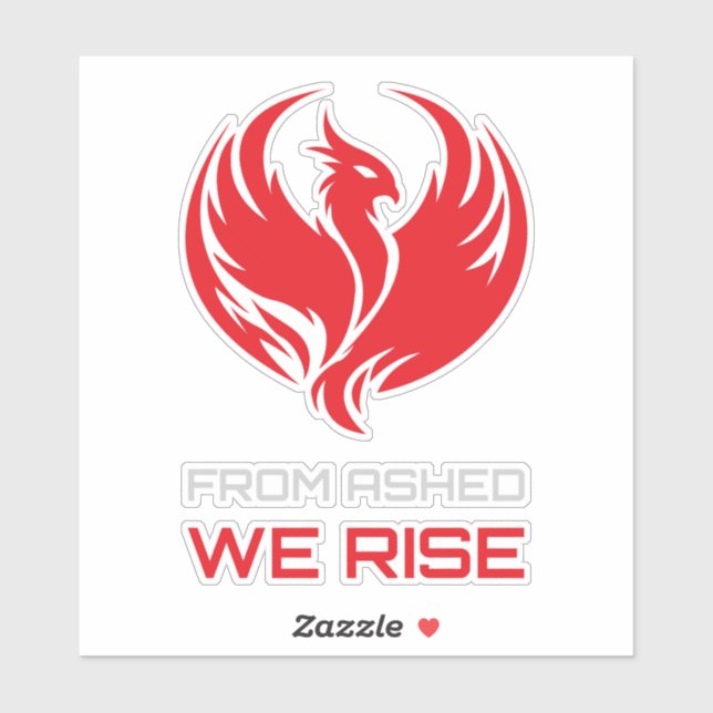 Adesivo Survival Resilience Phoenix Warrior Symbol (Folha)